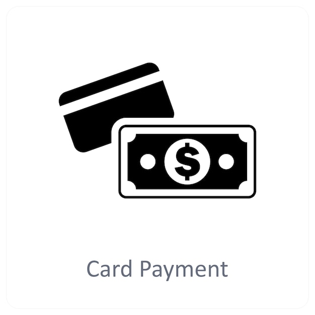 Concepto de icono de pago de tarjetas y dinero