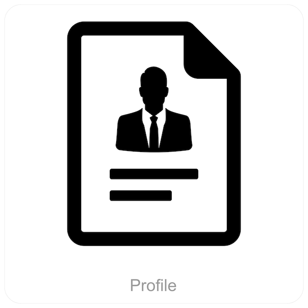 Concepto de icono de perfil y cuenta