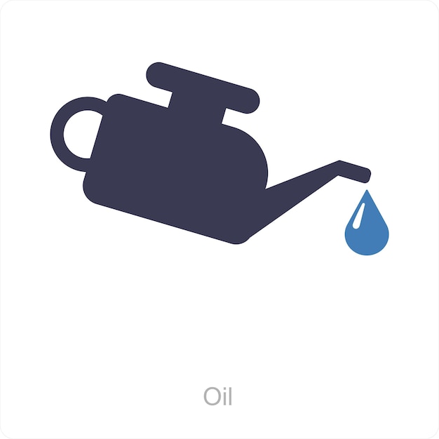 Concepto de icono de petróleo y gasolina