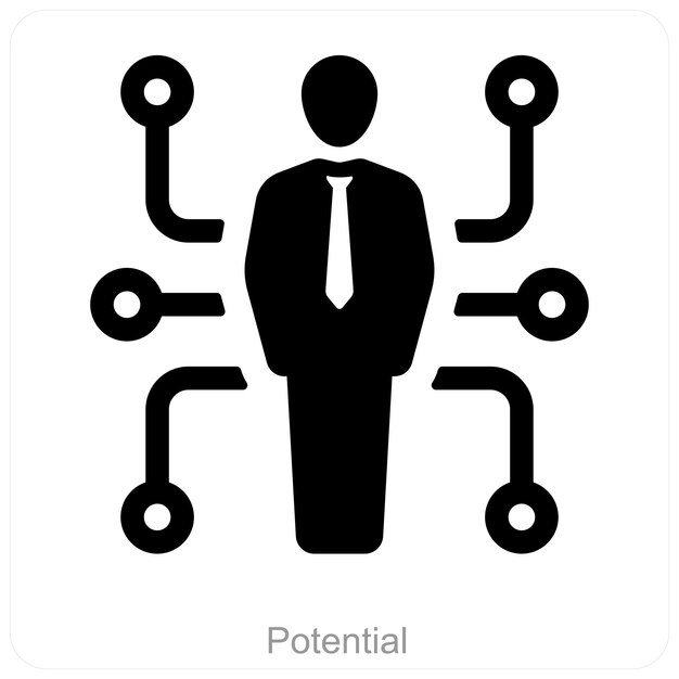 Concepto de icono de potencial y negocio