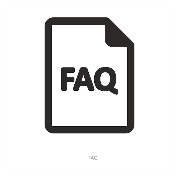 concepto de icono de preguntas frecuentes y de servicio