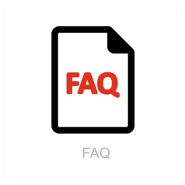 concepto de icono de preguntas frecuentes y de servicio