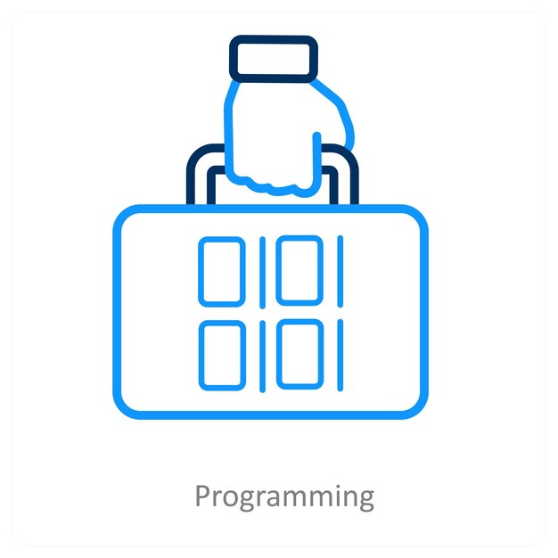 concepto de icono de programación y codificación