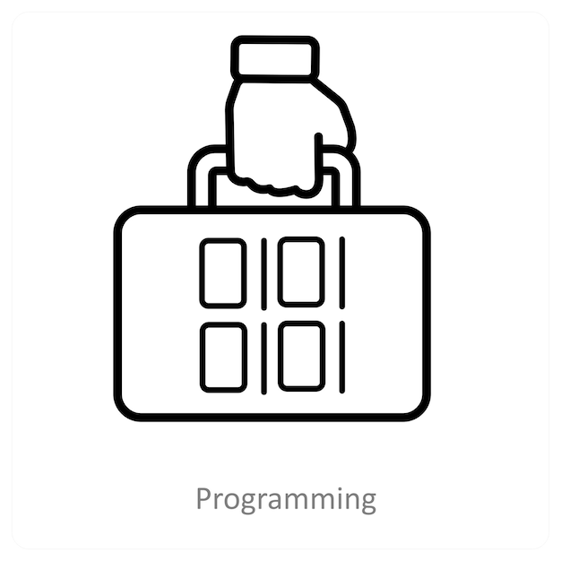 Concepto de icono de programación y codificación