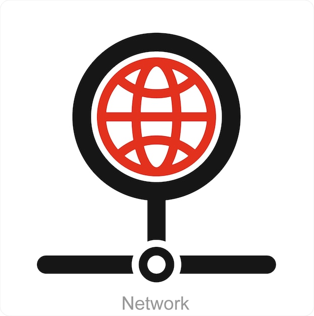 Concepto de icono de red e internet