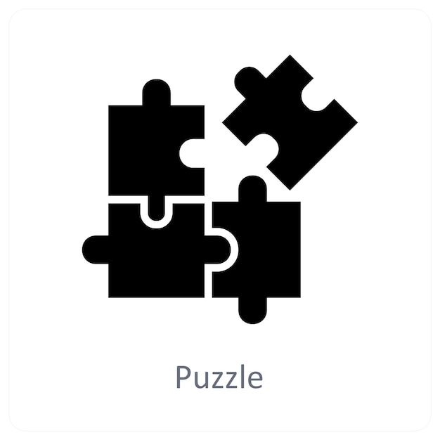 Concepto de icono de rompecabezas y juegos