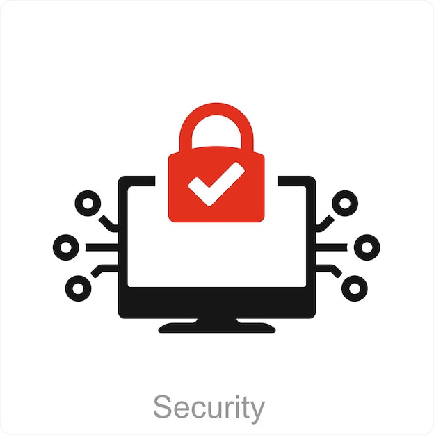 Concepto de icono de seguridad y protección