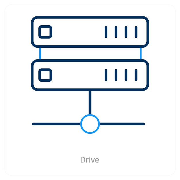 Concepto de icono de servidor y archivos