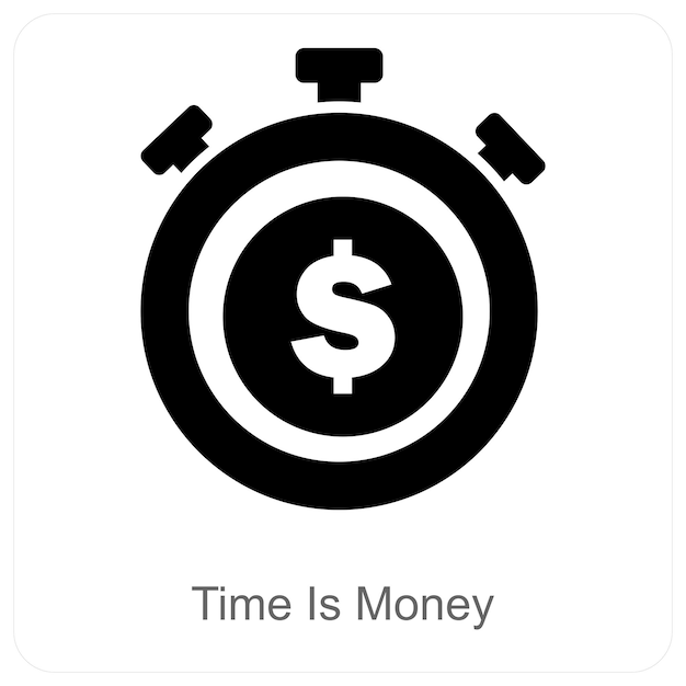 El concepto del icono Tiempo es Dinero