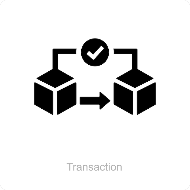 Concepto de icono de transacción y transferencia