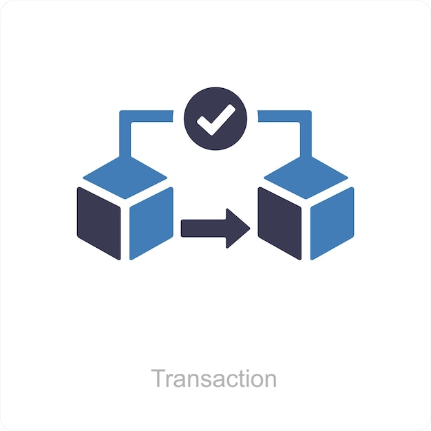 Concepto de icono de transacción y transferencia