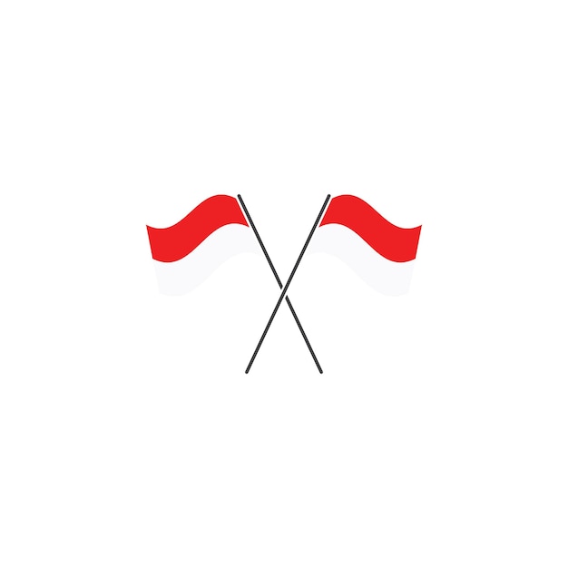 Concepto de icono de vector de bandera indonesia