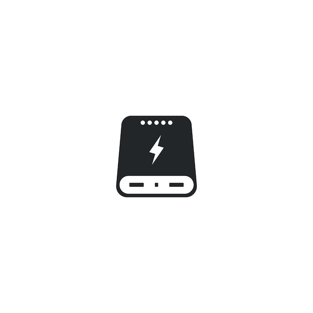 Concepto de icono de vector Powerbank eléctrico
