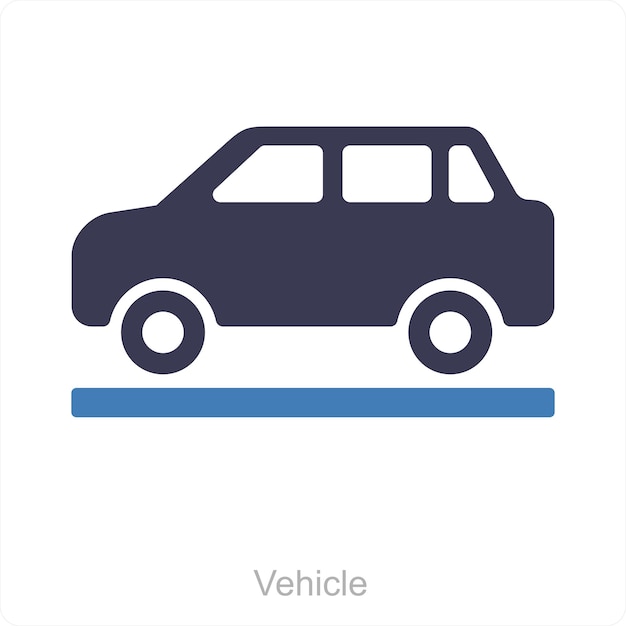 Concepto de icono de vehículo y transporte