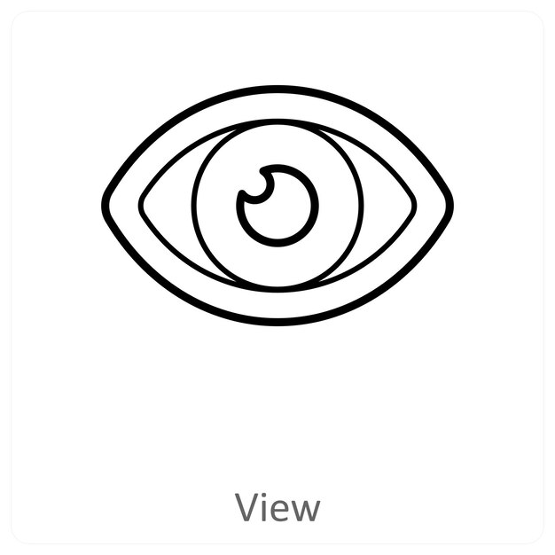Concepto de icono de vista