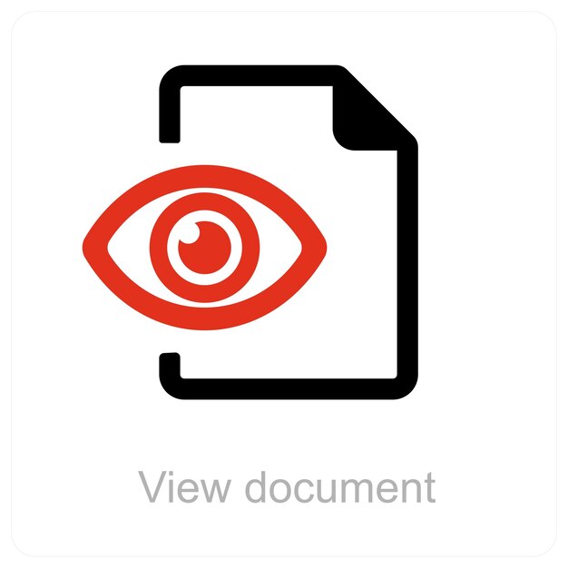 concepto de icono de visualización y auditoría de documentos