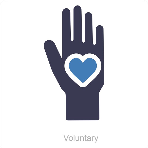 Concepto de icono de voluntariado y caridad