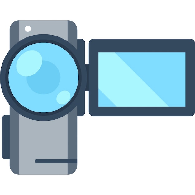concepto de icono web plano de la cámara de video