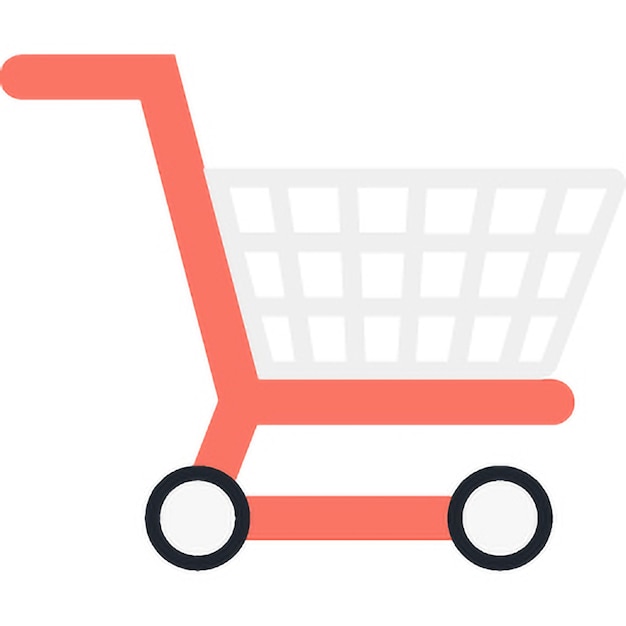 concepto de icono web plano del carrito de compras