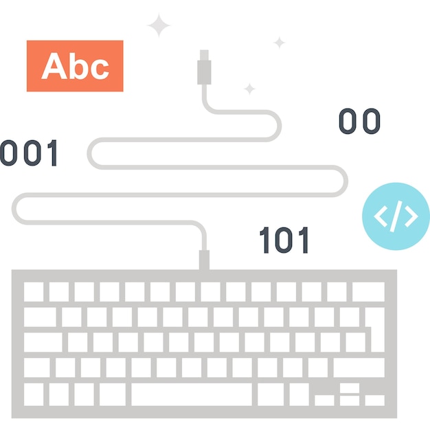 Concepto de icono web plano de codificación