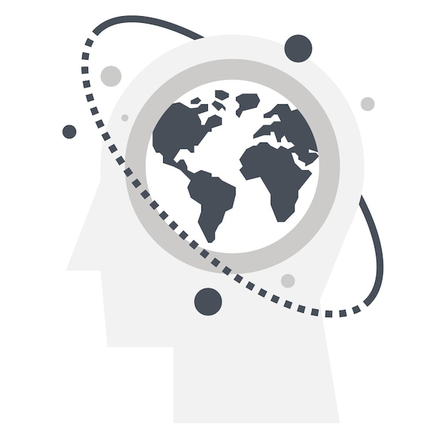 concepto de icono web plano de descubrimiento