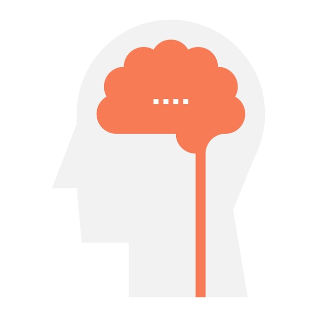el concepto de icono web plano de pensamiento