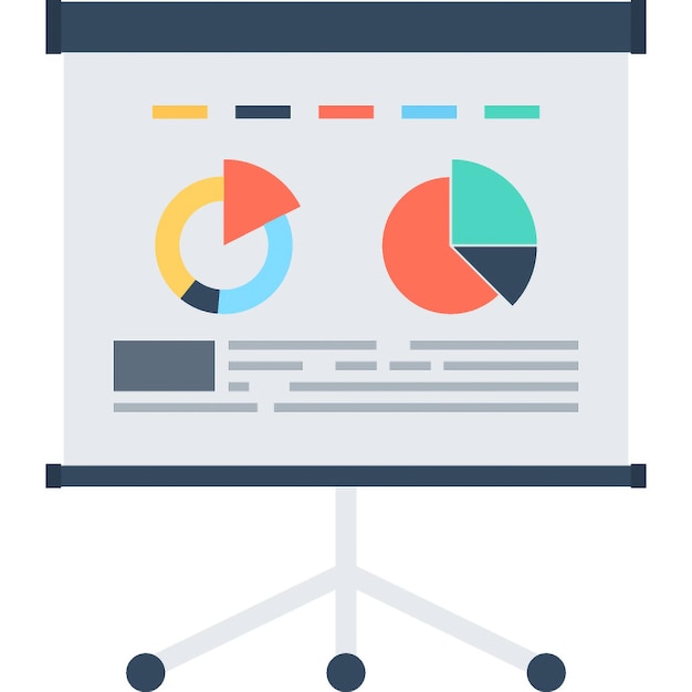 concepto de icono web plano de presentación
