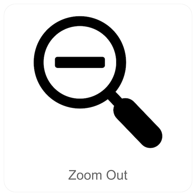 Concepto de icono de zoom y zoom
