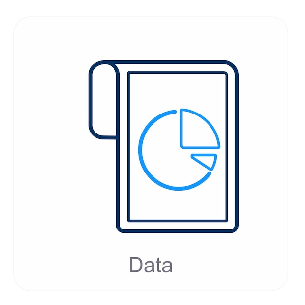 Concepto de iconos de datos y informes