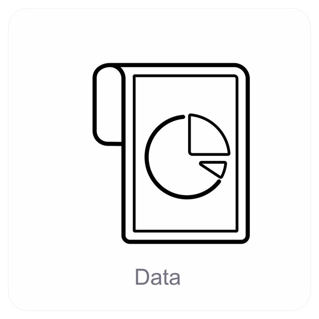Concepto de iconos de datos y informes