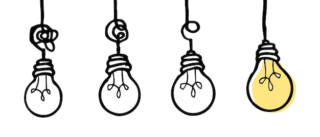 Concepto de idea de claridad de confusión o vector de ruta Simplificando la compleja ilustración de vector de Doodle
