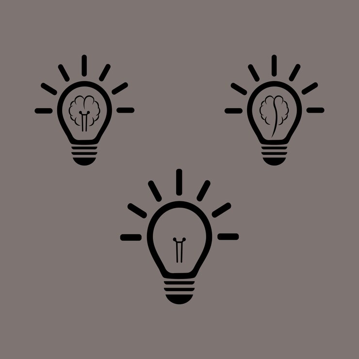 Concepto de idea creativa con tormenta de ideas y bombilla