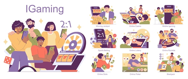El concepto de Igaming estableció una vibrante exhibición de actividades de juego en línea con diversos jugadores