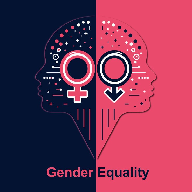 Vector concepto de igualdad de género derechos de las mujeres