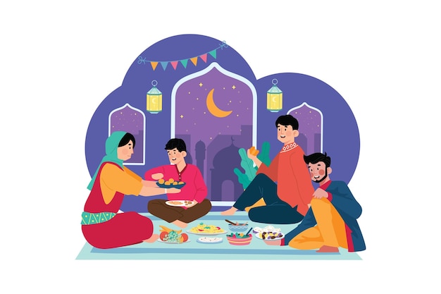 Concepto de ilustración de celebración de Diwali Una ilustración plana aislada sobre fondo blanco