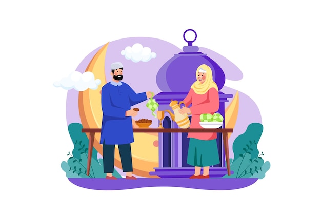 Concepto de ilustración de Eid Aladha
