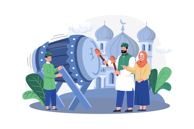 Concepto de ilustración de Eid Mubarak