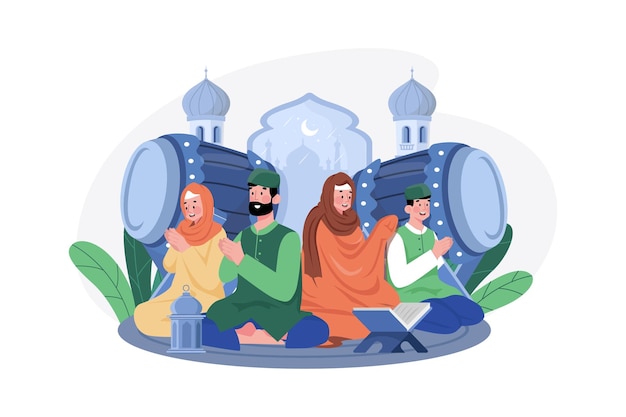 Concepto de ilustración de Eid Mubarak