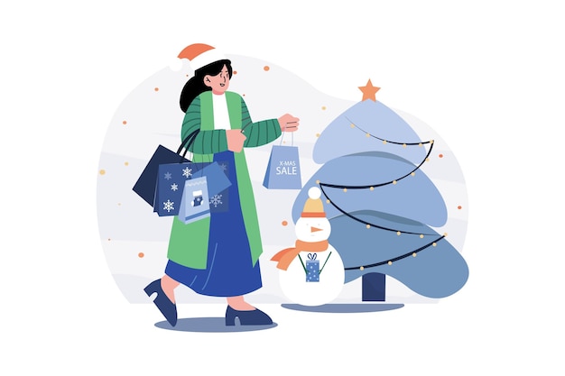 Concepto de ilustración de feliz Navidad