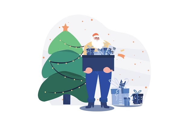 Concepto de ilustración de feliz navidad