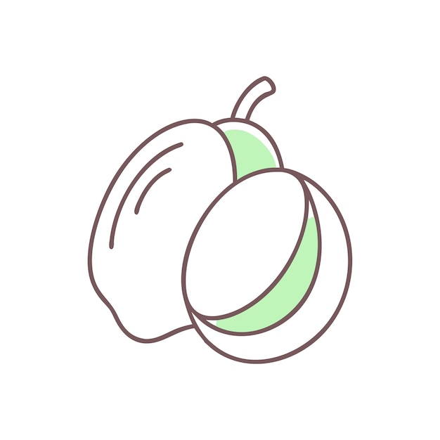 Concepto de ilustración de frutas frescas ecológicas