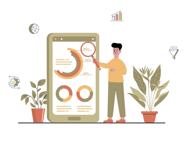 Concepto de ilustración de información de datos