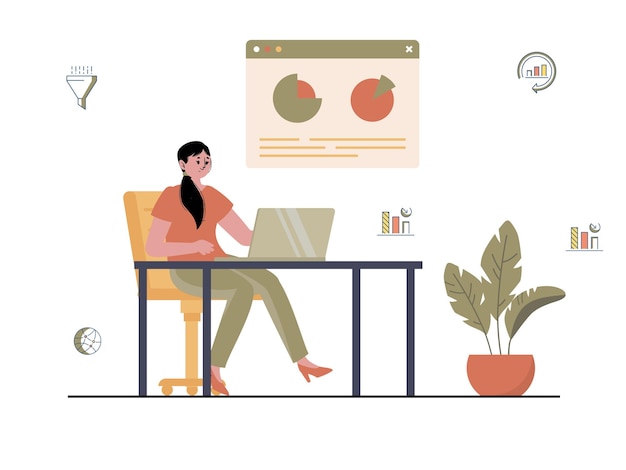Concepto de ilustración de información de datos