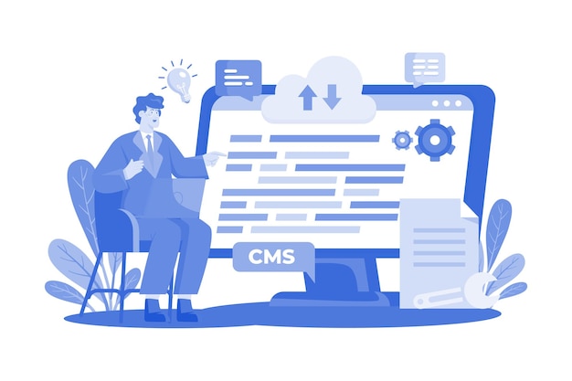 El concepto de ilustración de It Manager sobre un fondo blanco