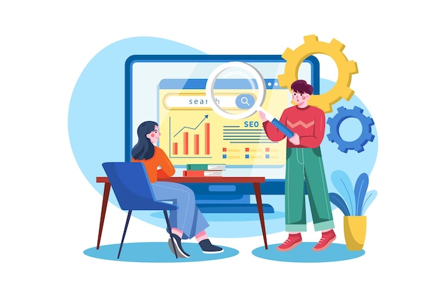 Concepto de ilustración de marketing digital en línea