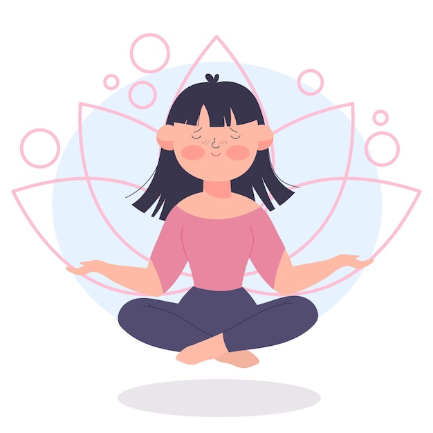 Concepto de ilustración de meditación