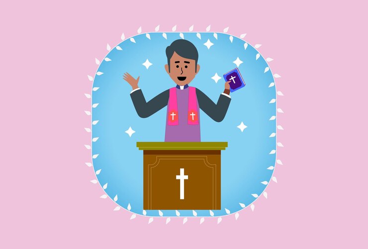 Vector el concepto de la ilustración del pastor elegante y hermoso