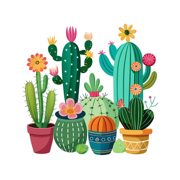 El concepto de ilustración de la planta de interior en el vector de la olla