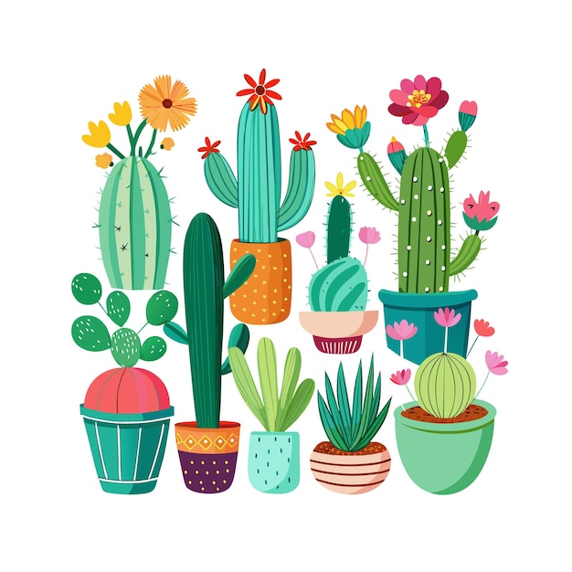 El concepto de ilustración de la planta de interior en el vector de la olla
