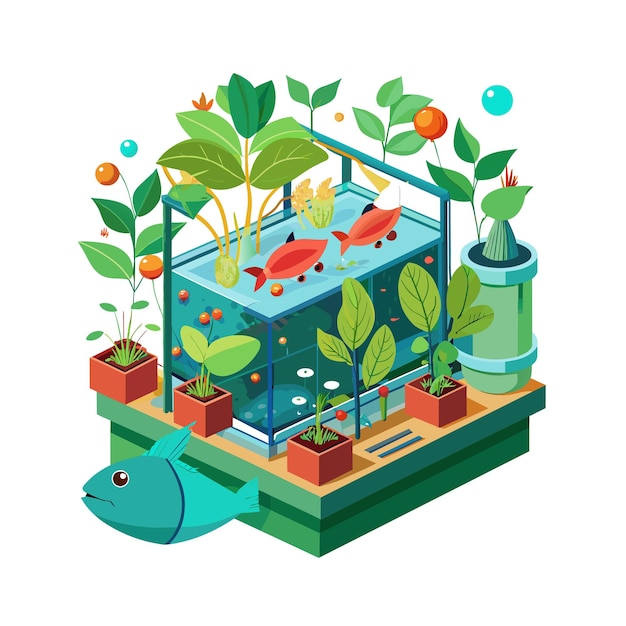 El concepto de ilustración de la planta de interior en el vector de la olla